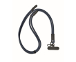 Mobiel lanyard met laad- en datakabel kleur marineblauw