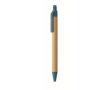 Balpen met bamboe mechanisme en tarwegras, blauwe inkt kleur blauw
