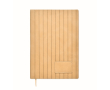 Notitieboek A5 met zachte kunstleren kaft, gelijnd papier kleur beige