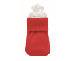Klein polyester handwarmer met warmwatersysteem kleur rood