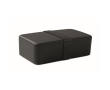Plastic lunchbox met elastische sluitband 750 ml kleur zwart