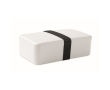 Plastic lunchbox met elastische sluitband 750 ml kleur wit