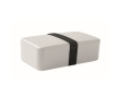 Plastic lunchbox met elastische sluitband 750 ml kleur grijs