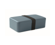 Plastic lunchbox met elastische sluitband 750 ml kleur matzwart