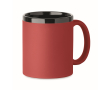 Keramische mok met soft-touch coating in kleuren 300 ml kleur rood
