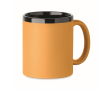 Keramische mok met soft-touch coating in kleuren 300 ml kleur geel