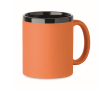 Keramische mok met soft-touch coating in kleuren 300 ml kleur oranje