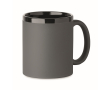 Keramische mok met soft-touch coating in kleuren 300 ml kleur donkergrijs