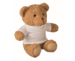 Pluchen beertje met T-shirt kleur wit