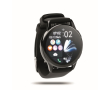 Waterdichte draadloze smartwatch met siliconen band kleur zwart