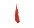 Microvezelhanddoek met elastische lus 30x50 cm kleur rood