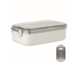 Lunchbox van kunststof met binnenkant van gerecycled roestvrij staal 750 ml kleur wit