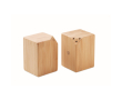 Bamboe zout- en peperstrooierset met magnetische verbinding kleur hout