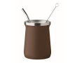 Roestvrijstalen beker speciaal voor yerba mate 240 ml kleur bruin