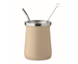 Roestvrijstalen beker speciaal voor yerba mate 240 ml kleur beige