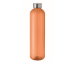 Lekvrije RPET-fles met veilige sluiting en inhoud van 1 L kleur doorzichtig oranje