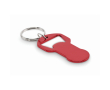 Aluminium gerecyclede sleutelhanger-flesopener met winkelwagenmunt kleur rood