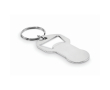 Aluminium gerecyclede sleutelhanger-flesopener met winkelwagenmunt kleur zilver