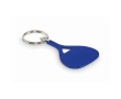 Sleutelhanger van gerecycled aluminium in schepvorm kleur blauw