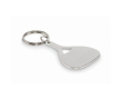 Sleutelhanger van gerecycled aluminium in schepvorm kleur mat zilver