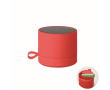 Compacte metalen draadloze speaker met rubberafwerking 3W kleur rood