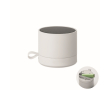 Compacte metalen draadloze speaker met rubberafwerking 3W kleur wit