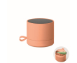 Compacte metalen draadloze speaker met rubberafwerking 3W kleur oranje