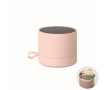 Compacte metalen draadloze speaker met rubberafwerking 3W kleur roze