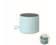 Compacte metalen draadloze speaker met rubberafwerking 3W kleur lichtblauw