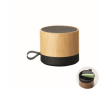 Draadloze speaker met behuizing van bamboe en ABS 3W kleur hout