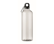 Transparant/translucent RPET-fles met karabijnhaak 750ml kleur doorzichtig