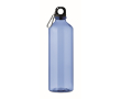 Transparant/translucent RPET-fles met karabijnhaak 750ml kleur doorzichtig blauw