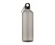 Transparant/translucent RPET-fles met karabijnhaak 750ml kleur doorzichtig grijs
