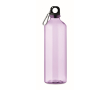 Transparant/translucent RPET-fles met karabijnhaak 750ml kleur doorzichtig paars