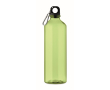 Transparant/translucent RPET-fles met karabijnhaak 750ml kleur doorzichtig limoen groen