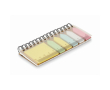Compacte set notities met ringen en assorti stickers kleur beige