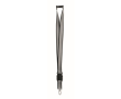 Reflecterende RPET-lanyard met veiligheidsluiting en breedte van 2,5 cm kleur zwart