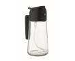 2-in-1 oliedispenser van glas met dop 450ml kleur zwart