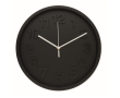 Wandklok met matte afwerking en stil uurwerk kleur zwart