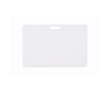 Harde kunststof badgehouder voor lanyard 54 x 86 mm kleur wit