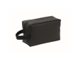 Toilettas van RPET-polyester 600D met handgreep en rits kleur zwart