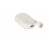 Oplaadbare LED-leeslamp van kunststof met clip en 3 standen kleur wit