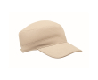 Militaire pet van geborsteld katoen met klittenband 260 g/m² kleur beige