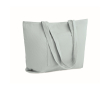 Grote ribfluwelen polyester tas met rits 220 g/m² kleur lichtblauw