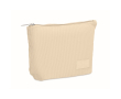 Toilettas van polyester ribfluweel met binnenvoering 220 g/m² kleur beige