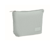 Toilettas van polyester ribfluweel met binnenvoering 220 g/m² kleur lichtblauw