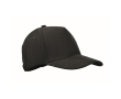5-panel corduroy pet met verstelbare sluiting 220 g/m² kleur zwart