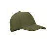 5-panel corduroy pet met verstelbare sluiting 220 g/m² kleur miliair groen
