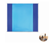 Lichte strandmat van polyester 200x210cm kleur turkoois