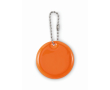 Ronde reflecterende PVC-sleutelhanger voor personalisatie kleur neon oranje
